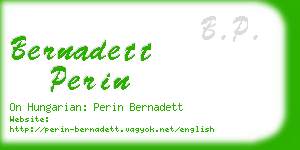 bernadett perin business card